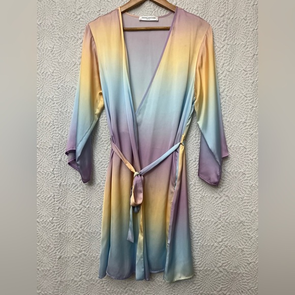 Amanda Uprichard Pastel Ombré Robe One Size Rare Bachelorette Trip Sorority Sexy - Picture 16 of 16